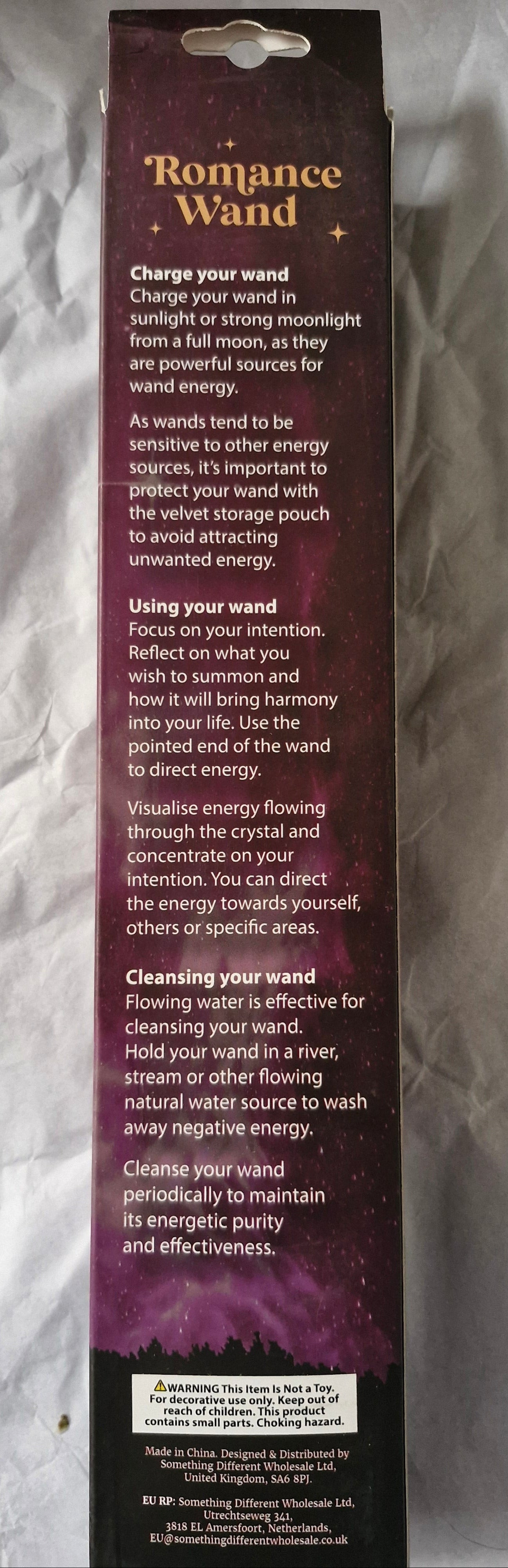 Rose quartz crystal wand