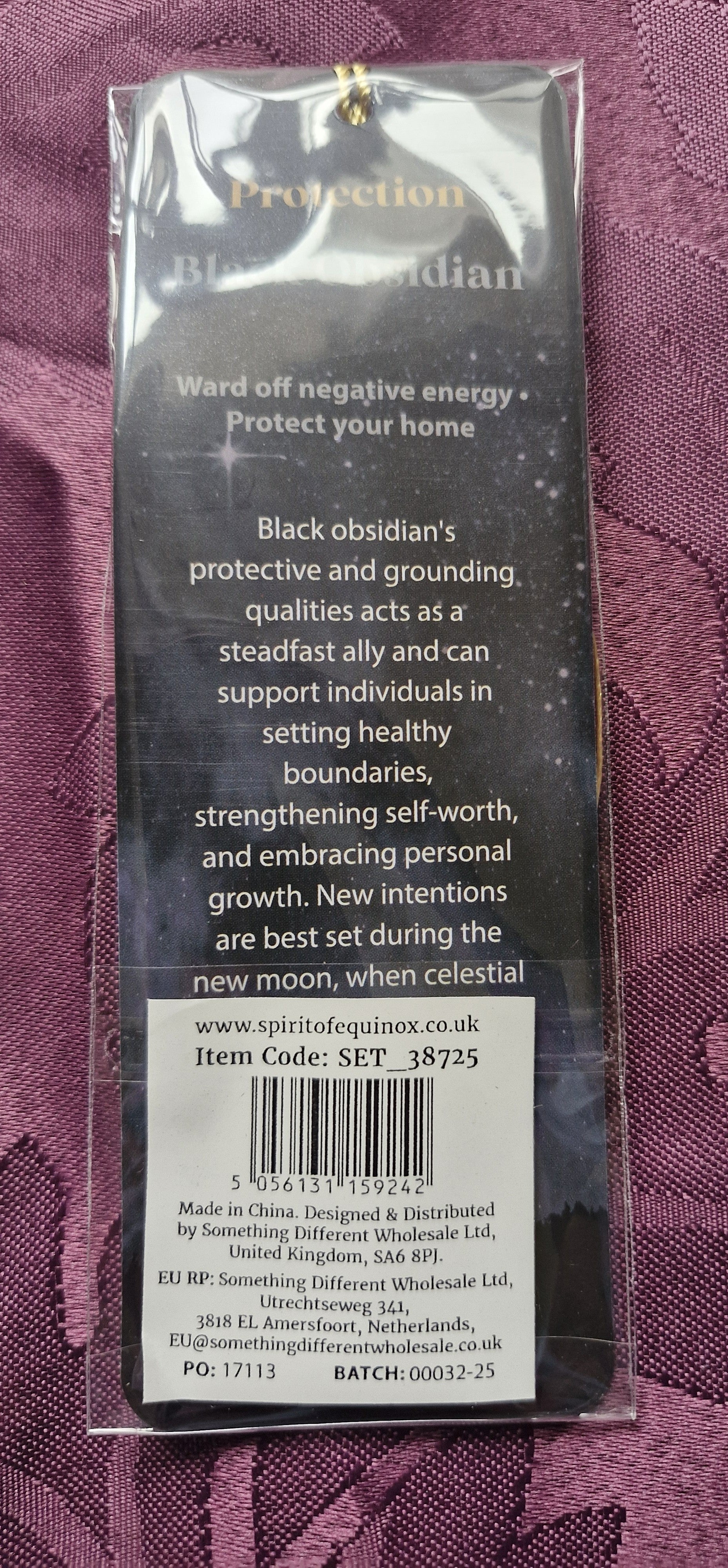 Black Obsidian Crystal Bookmark