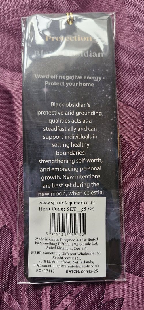 Black Obsidian Crystal Bookmark