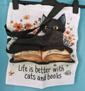 Life is Better with Cats and Books bag