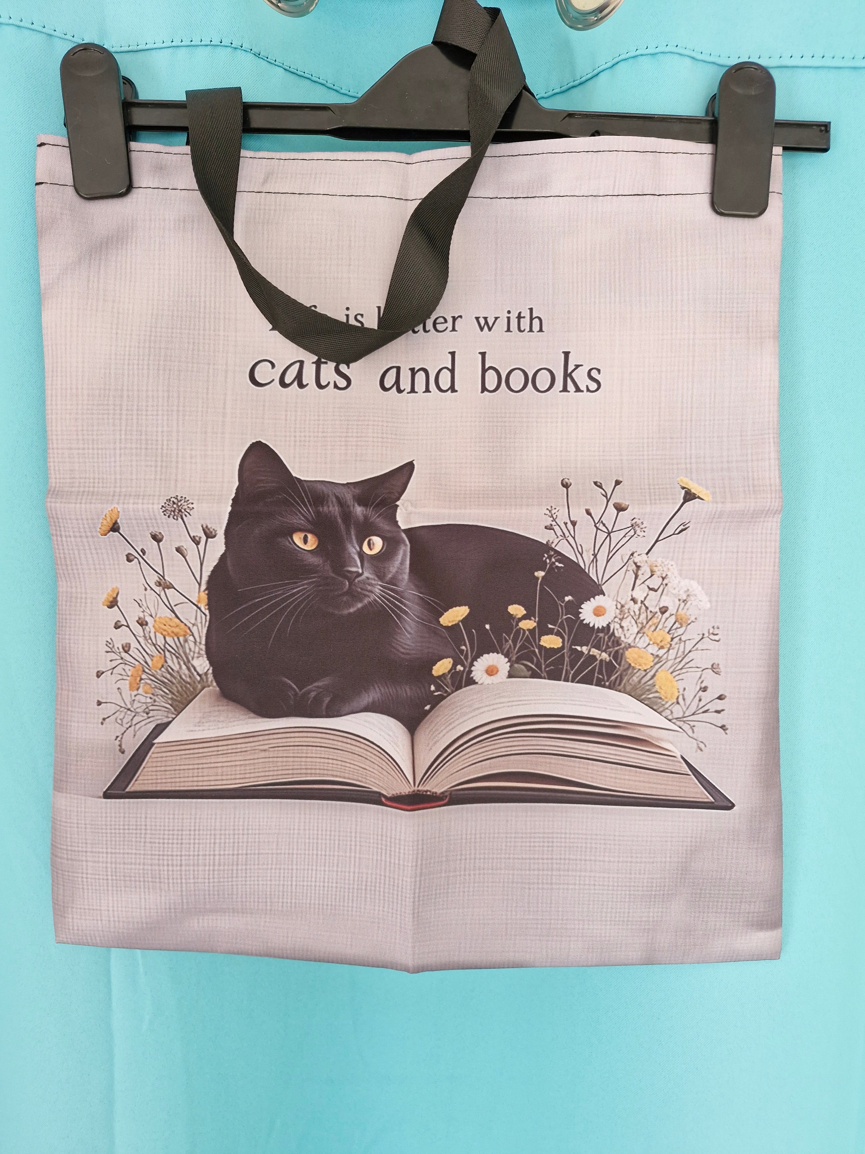 Life is Better with Cats and Books Bag