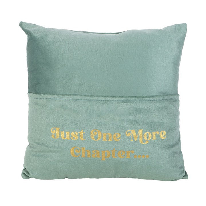 Cushion with book pocket